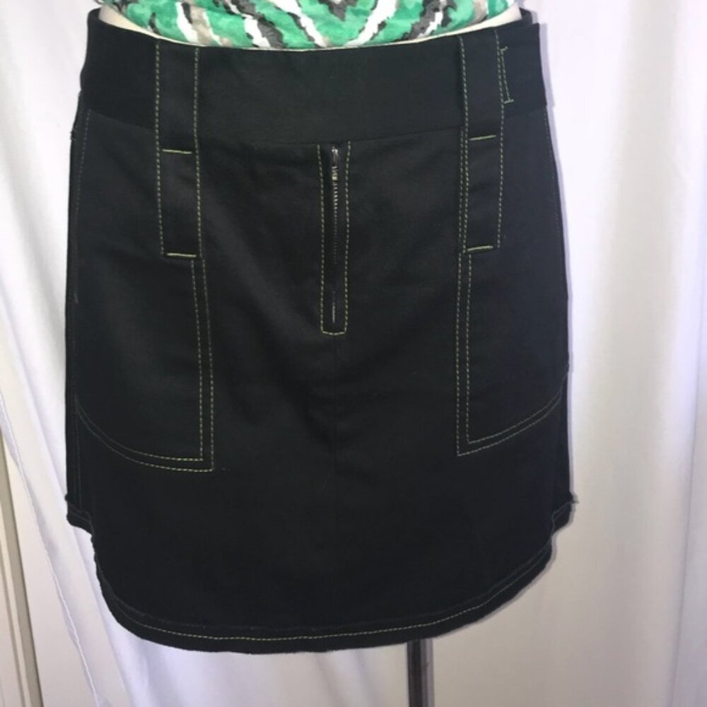 Tom Nguyen black jean mini skirt